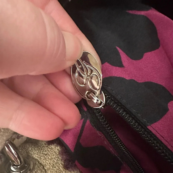 Glenda Gies Vintage Floral Chenille Tapestry Burnout Large Handbag Shoulder Bag - Picture 6 of 11